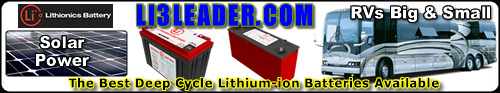 LI3 Leader.com - superior lifespan, powerful, lightweight lithium-ion batteries from 12 Volts to 600 Volts +.