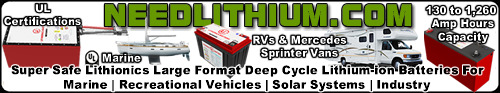 Need Lithium.com: top quality, superior lifespan, powerful, lightweight lithium-ion batteries for RV, Marine, Cars and more from 12 Volts to 600 Volts +.